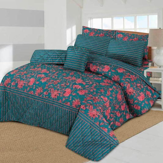 7Pc Printed Comforter Set