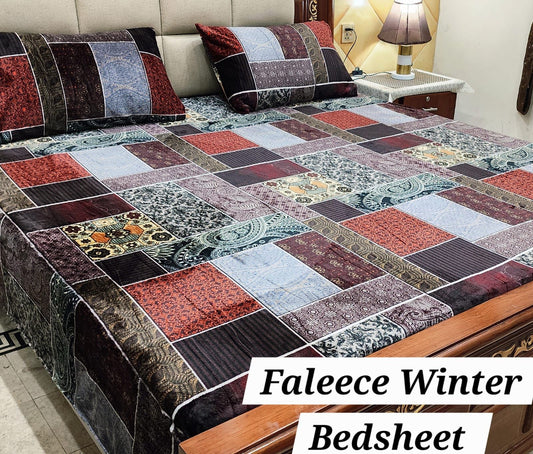 3PCS FLEES BEDSHEET( multi box)