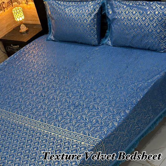 3PC Texture Velvet Bedsheet
